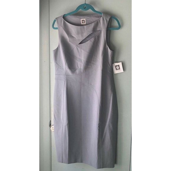 Anne Klein Sleeveless Gray Dress - Picture 1 of 11